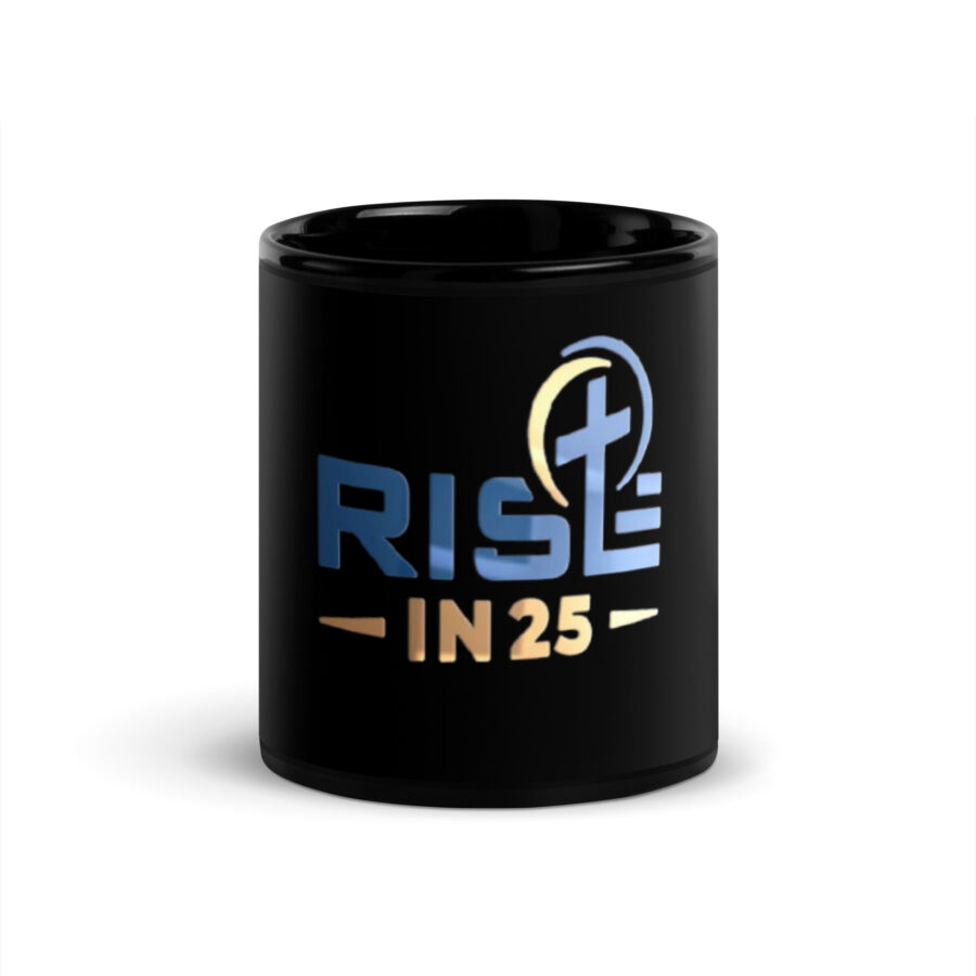 RISE™ Black Glossy Mug - Image 3