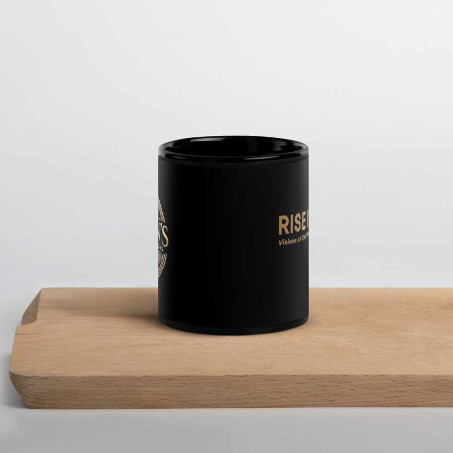 RISEIN25 Black Glossy Mug - Image 2