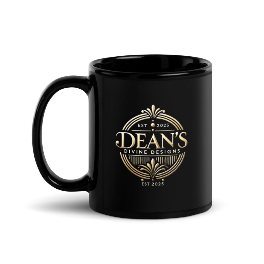 DEAN Black Glossy Mug - Image 2