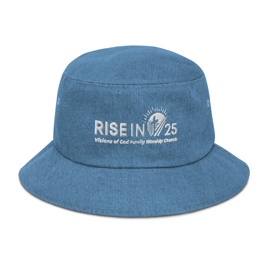 RISE IN '25 Denim bucket hat