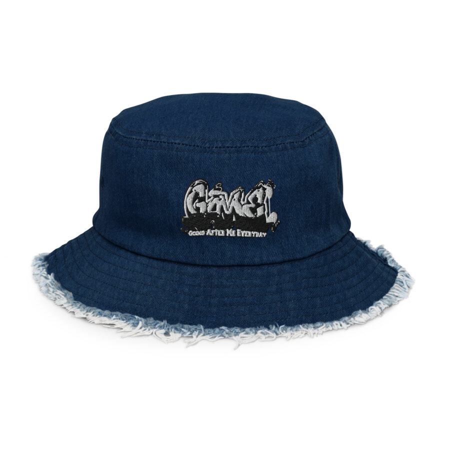 GAME™ Distressed denim bucket hat