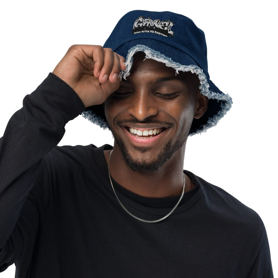 GAME™ Distressed denim bucket hat - Image 2
