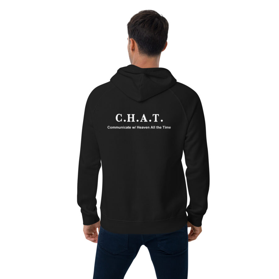 C.H.A.T Unisex eco raglan hoodie - Image 9