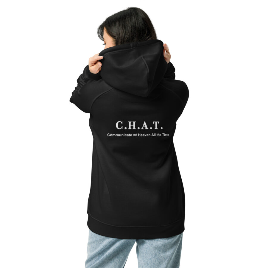 C.H.A.T Unisex eco raglan hoodie - Image 4