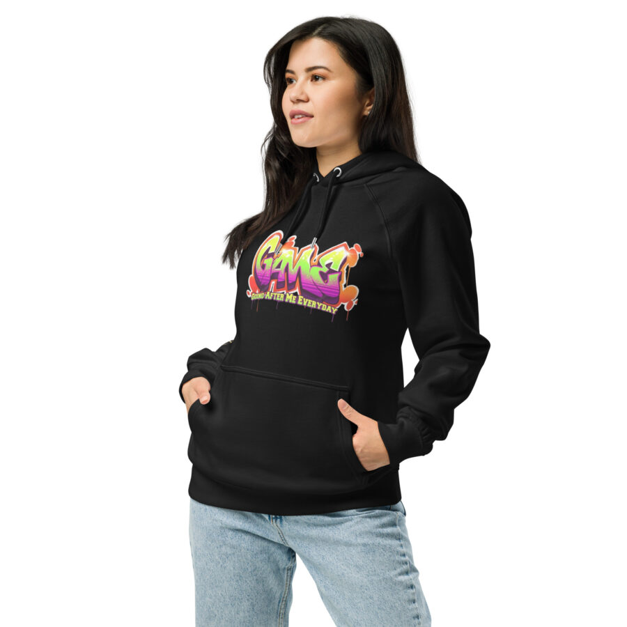 G.A.M.E Unisex eco raglan hoodie - Image 3