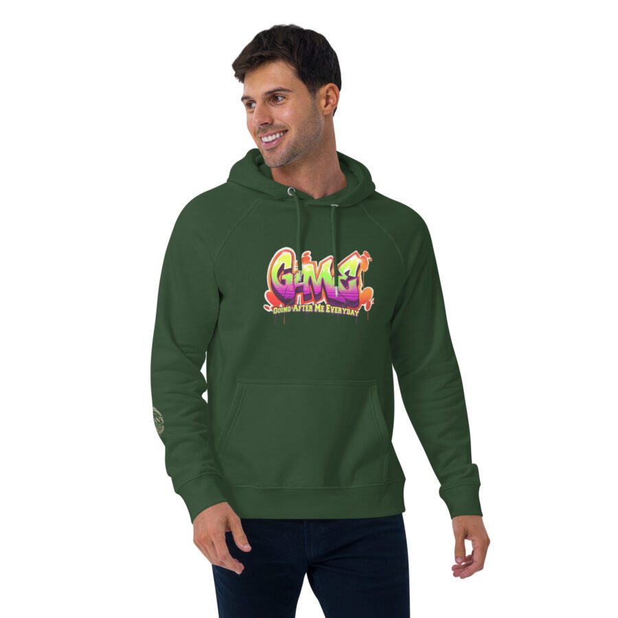 G.A.M.E Unisex eco raglan hoodie - Image 24