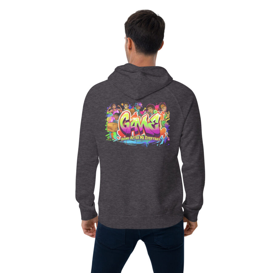 G.A.M.E Unisex eco raglan hoodie - Image 18