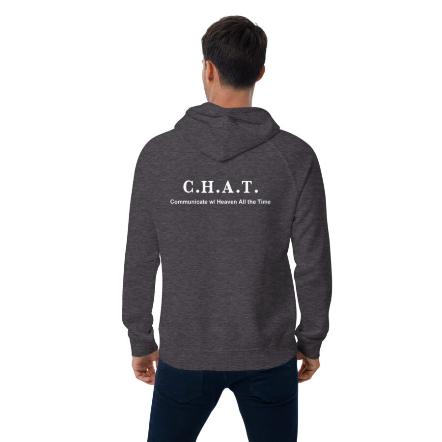 C.H.A.T Unisex eco raglan hoodie - Image 18