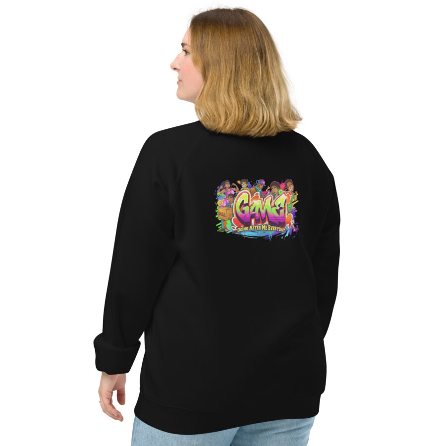 GAME™ Unisex organic raglan sweatshirt - Image 3