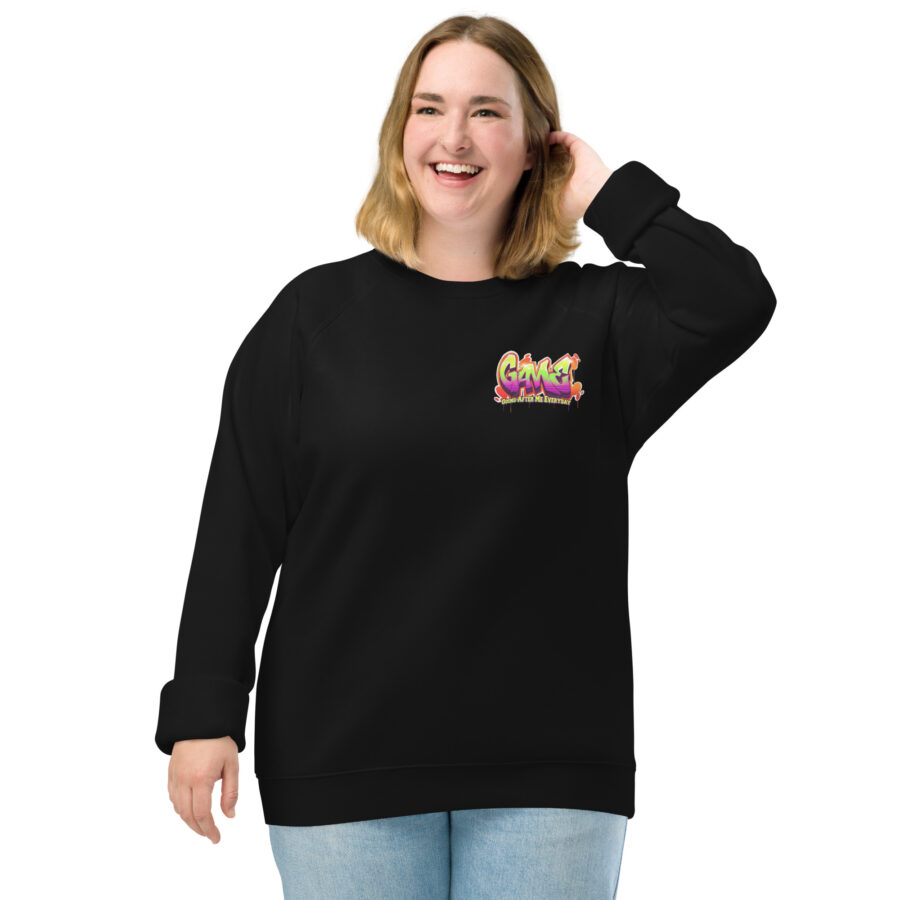GAME™ Unisex organic raglan sweatshirt - Image 2