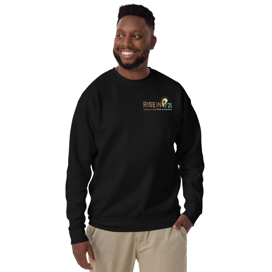 RISE IN '25 Unisex Premium Sweatshirt - Image 3
