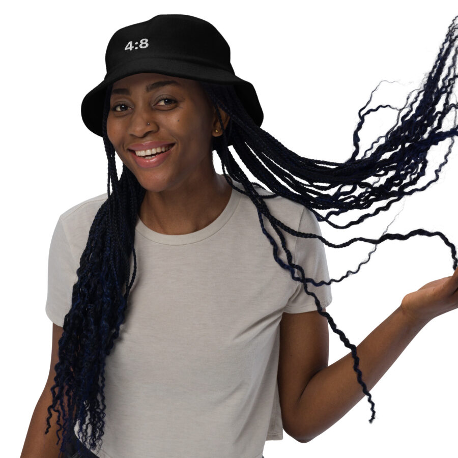 4:8 Unstructured terry cloth bucket hat