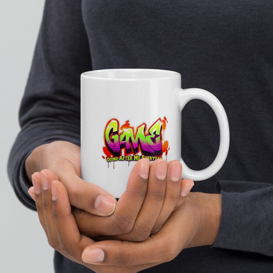 G.A.M.E White glossy mug
