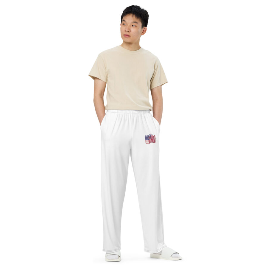A.B.G All-over print unisex wide-leg pants