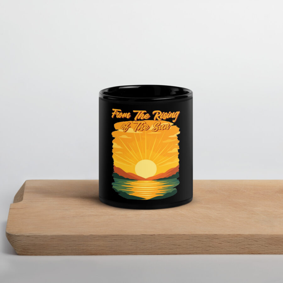 From The Rising Black Glossy Mug - Image 2