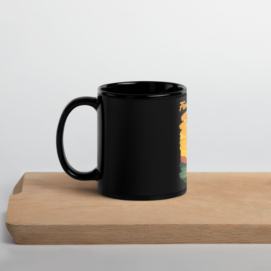 From The Rising Black Glossy Mug - Image 3
