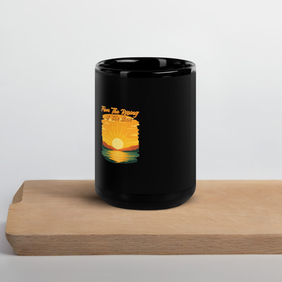 From The Rising Black Glossy Mug - Image 5