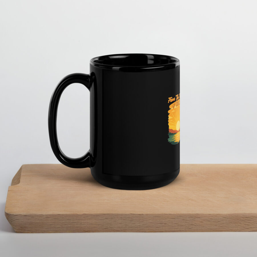 From The Rising Black Glossy Mug - Image 6