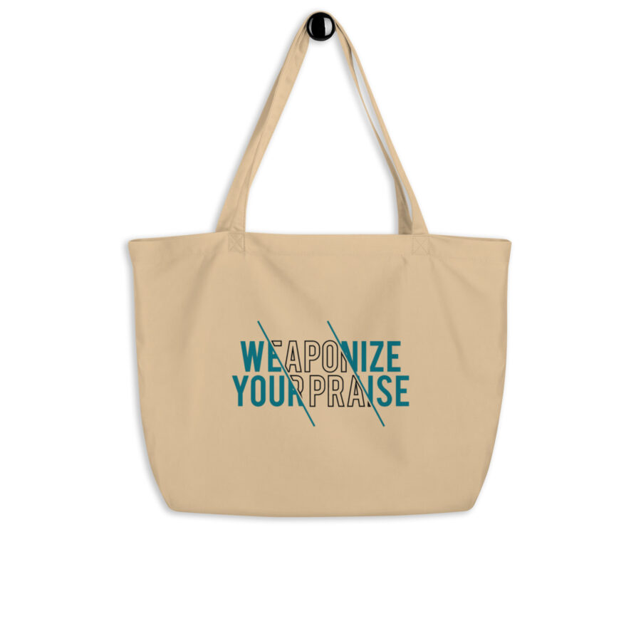 WEAPONIZE Large organic tote bag