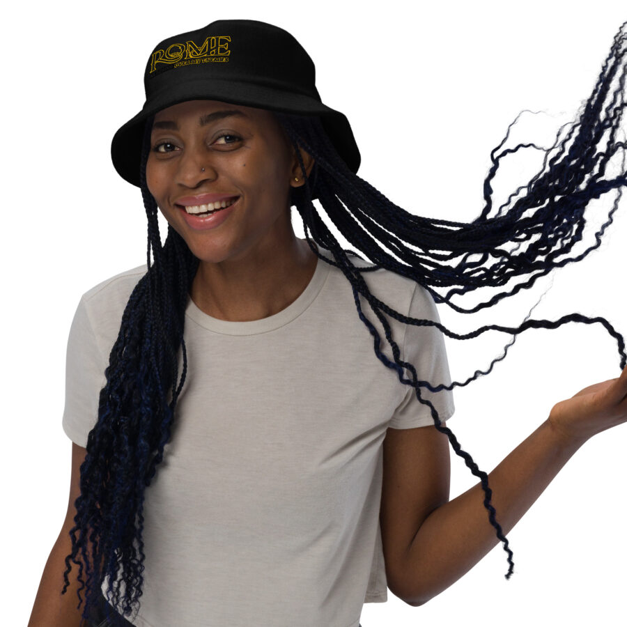 R.O.M.E Unstructured terry cloth bucket hat