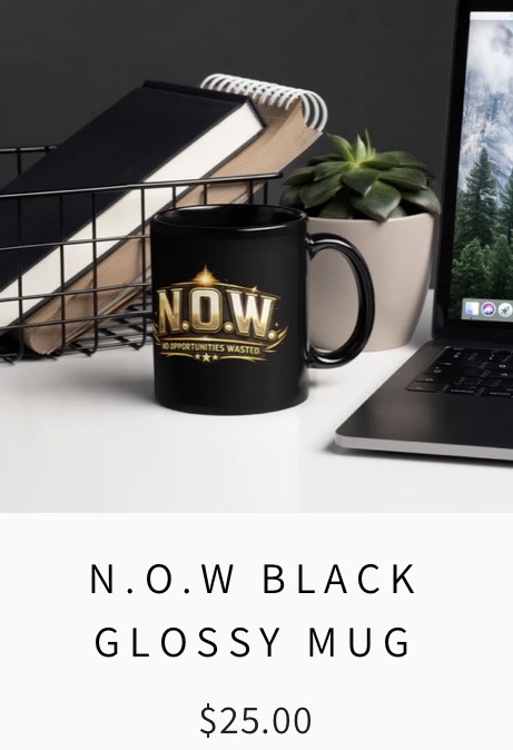 N.O.W. Black Glossy Mug